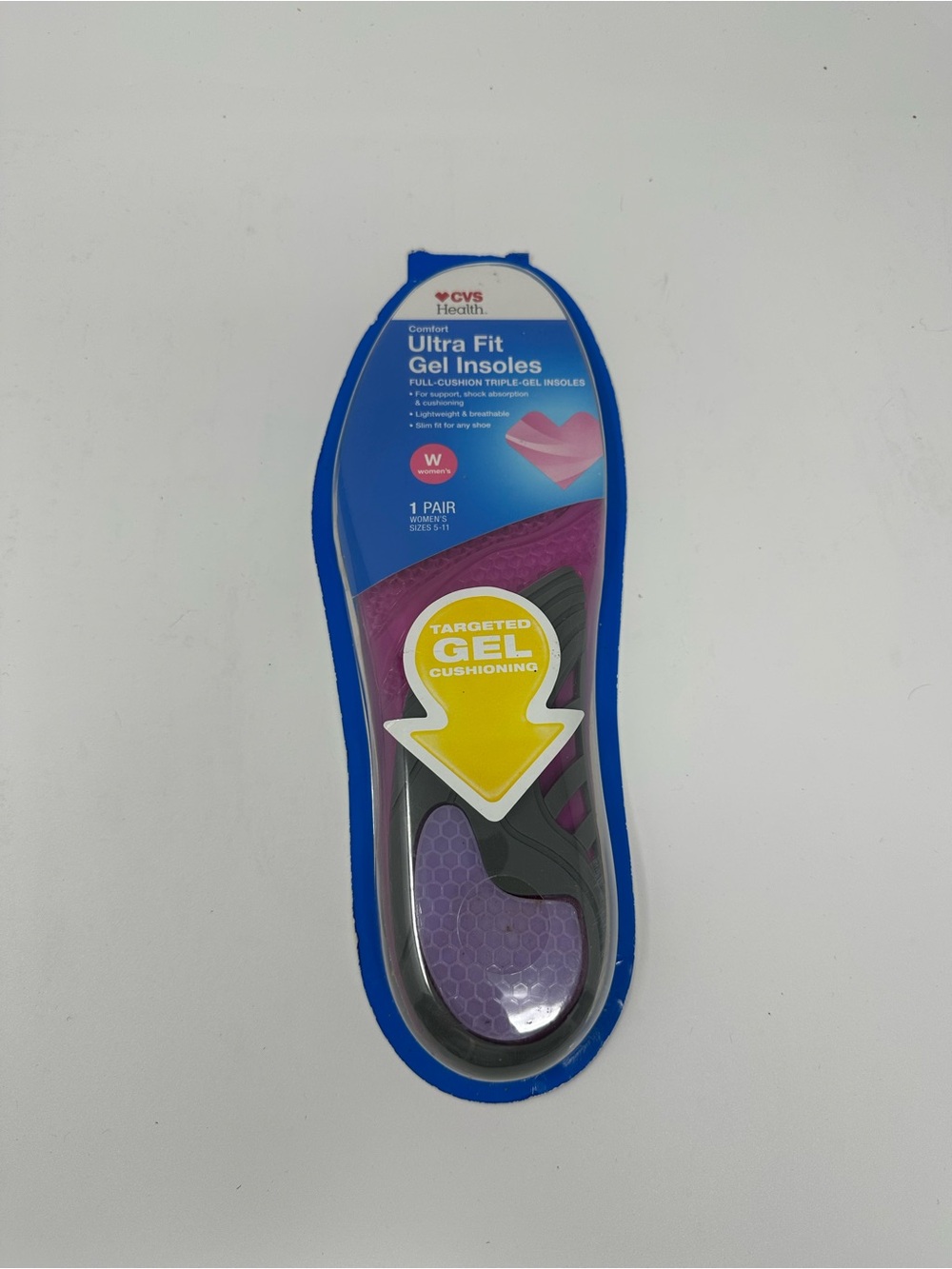 CVS Ultra Fit Gel Insoles Full-Cushion Triple-gel Women's 5-11